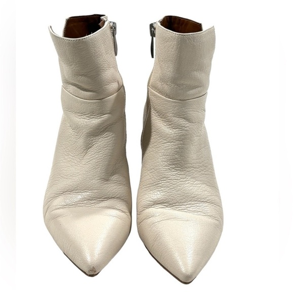 Franco Sarto Amsterdam Ankle Wedge Cream Leather Booties size 6.5 - Picture 4 of 10